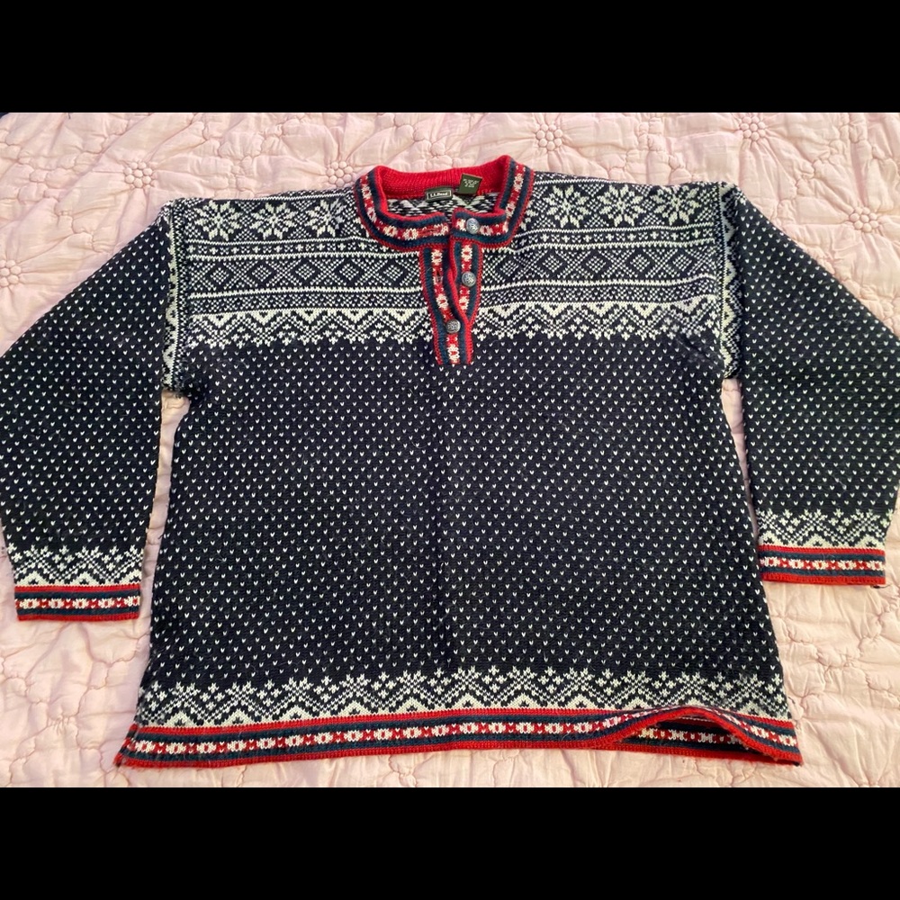LLBean Vintage  Nordic Style Sweater